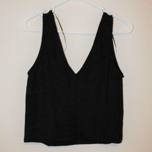 Zara ribbed deep V-neck tank top